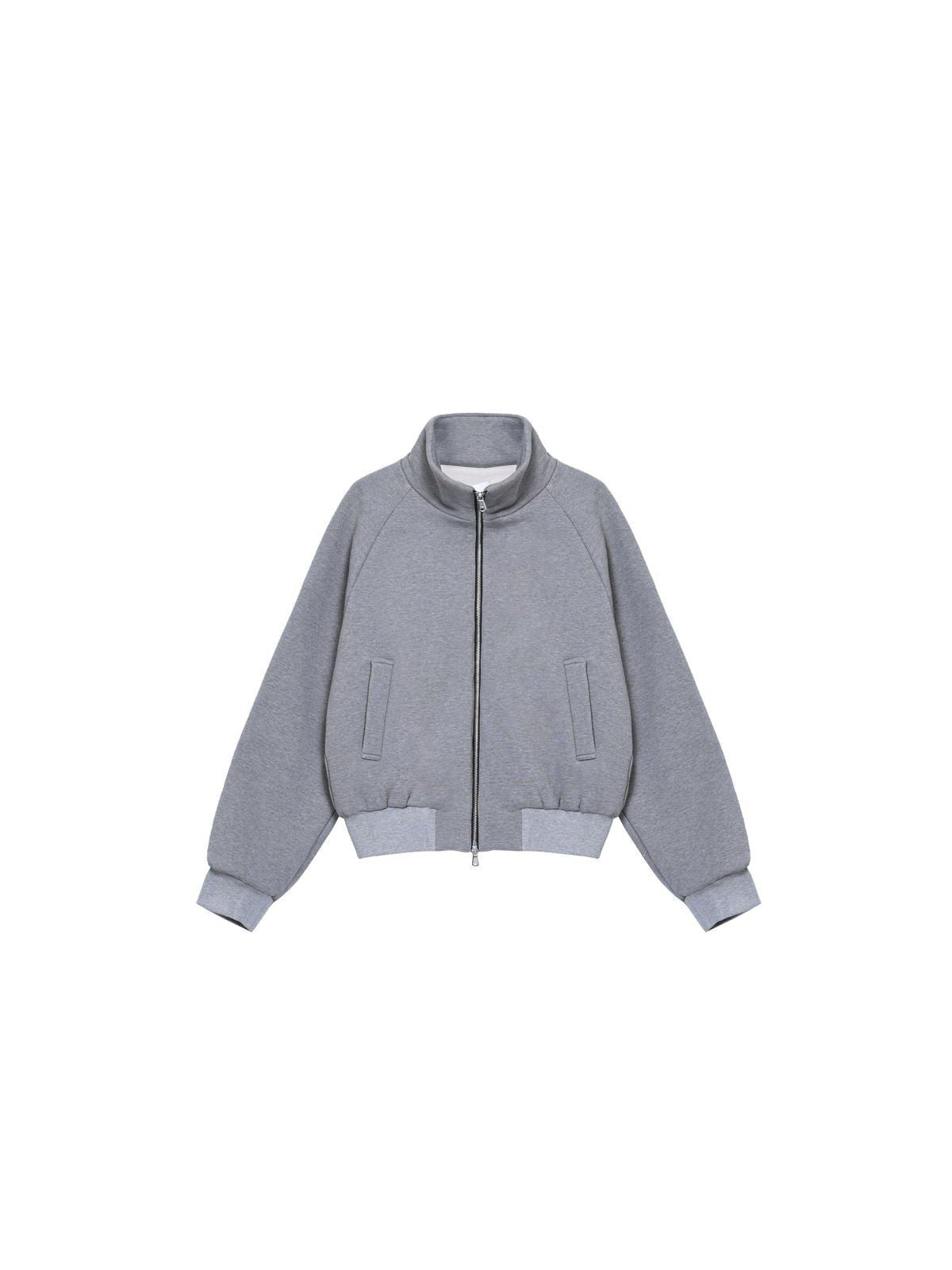 Roolrren Homme Heavyweight Cotton Stand Collar Jacket in Gray