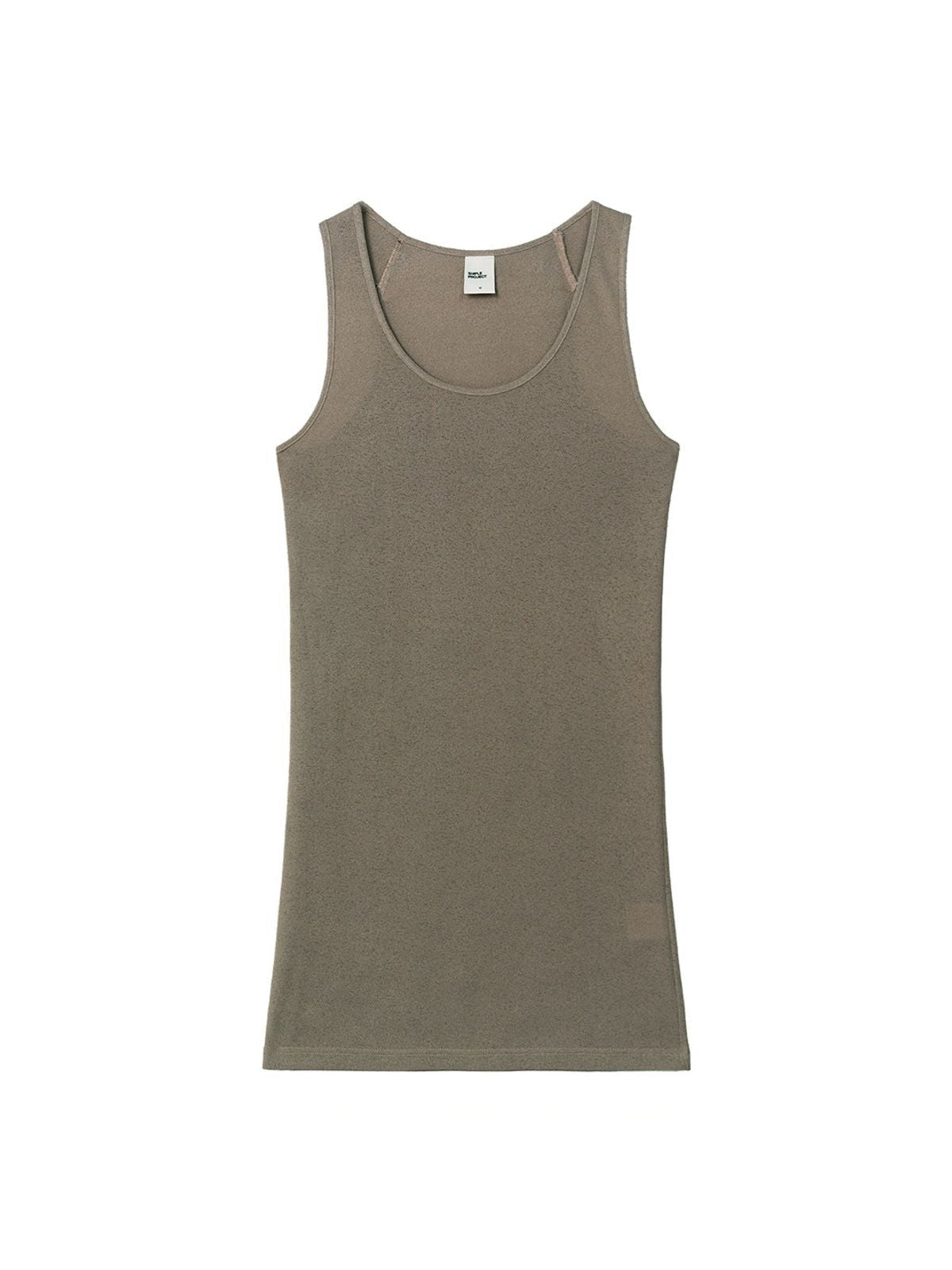 Simple Project Slim Fit Knitted Tank Top in Olive