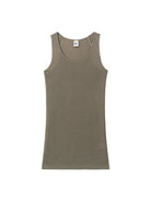 Simple Project Slim Fit Knitted Tank Top in Olive