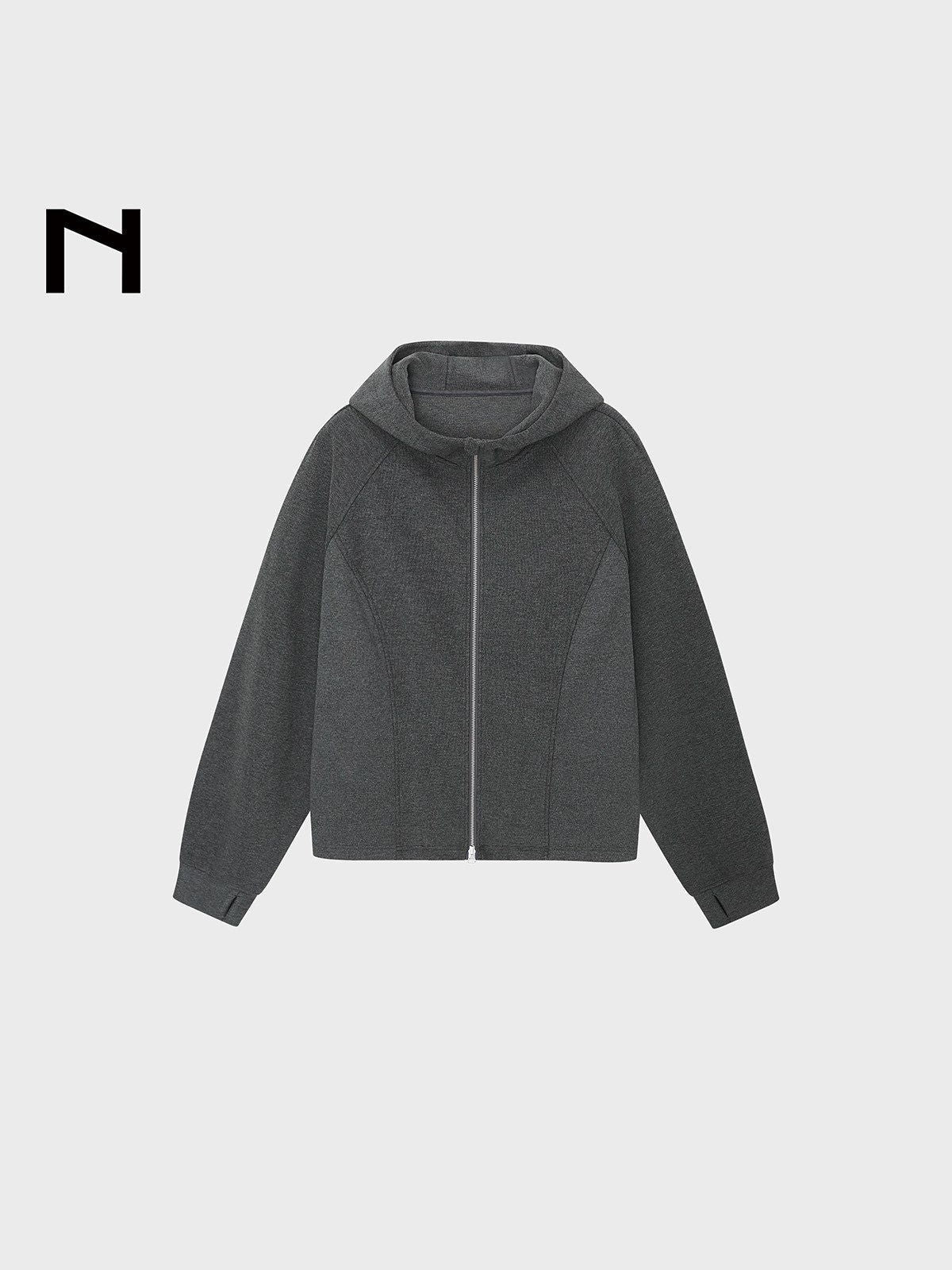 NANS 410G Heavyweight Raglan Hoodie in Gray