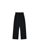 Roolrren Homme Textured Wool Drawstring Trousers in Black