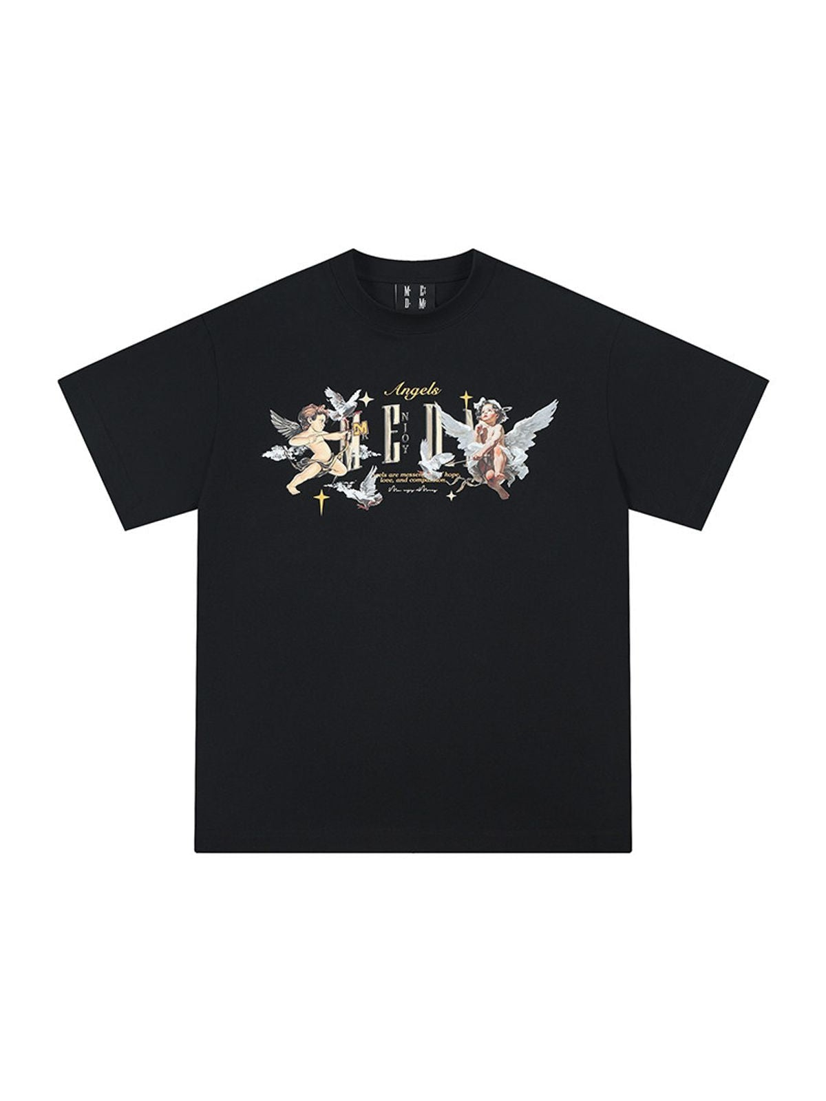 MEDM Angel Dove Oversized T Shirt in Black
