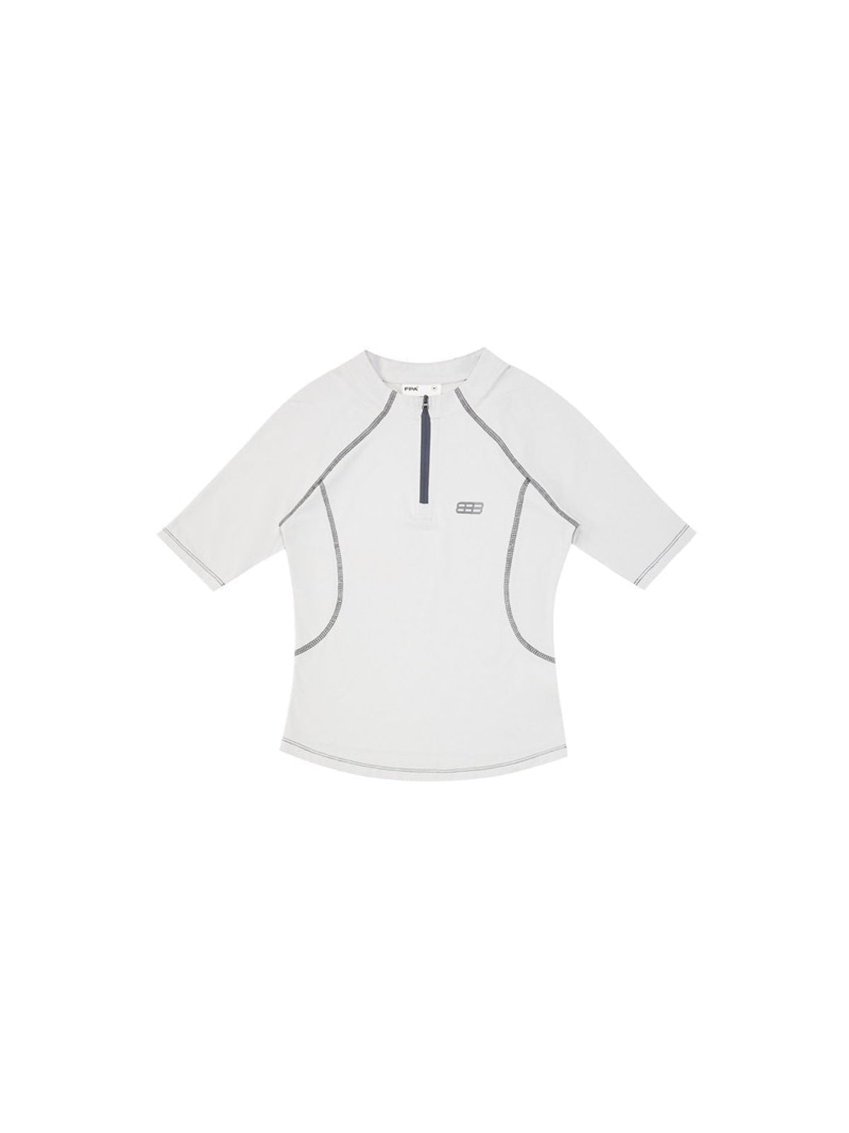 FPA Sorona Knit Half Zip Top in Gray