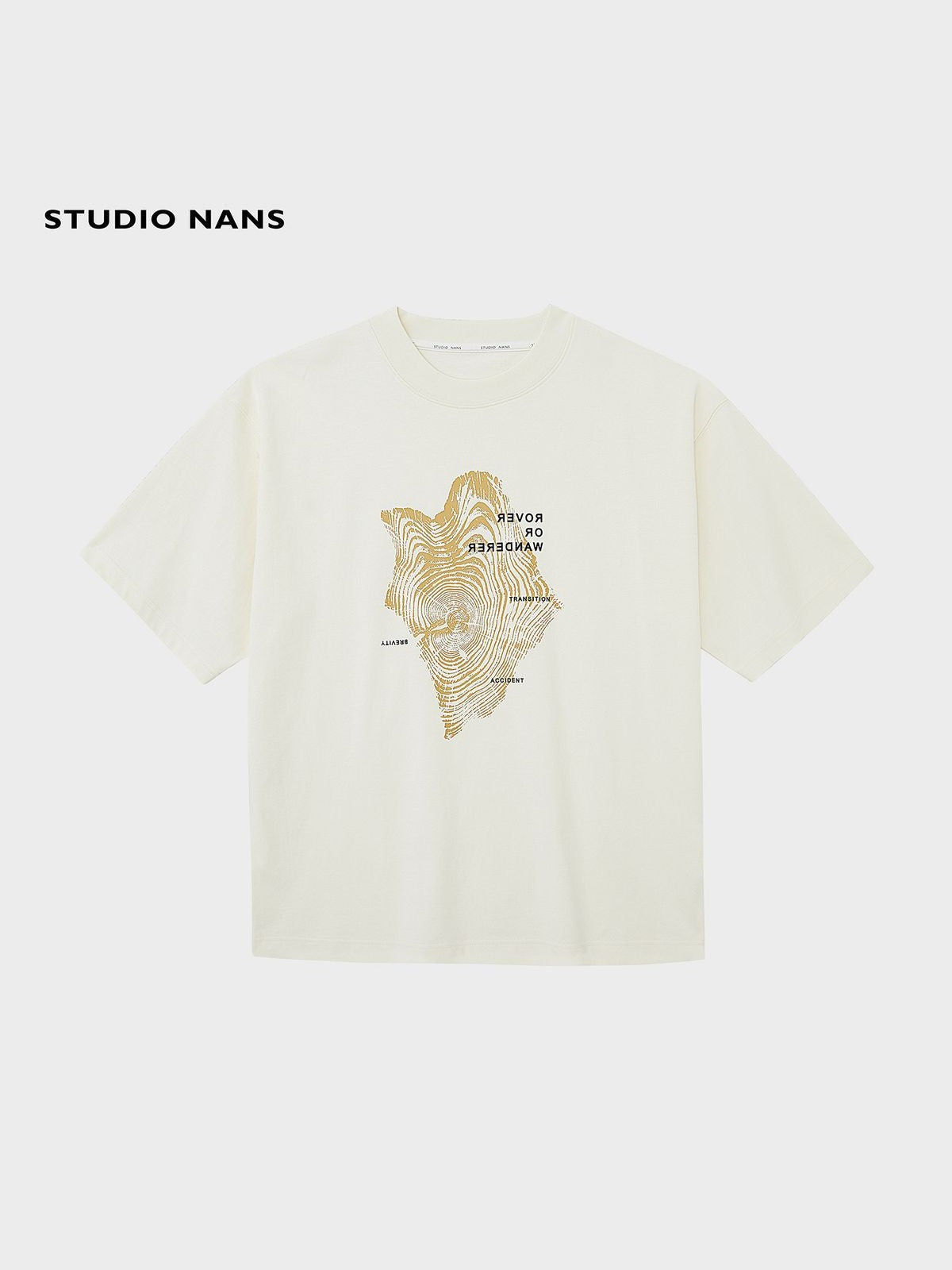NANS 300g Cotton Graphic T Shirt in White