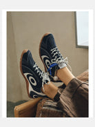 OLDORDER Turbo Lite Blue Hour Sneakers in Navy - On Model