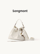 Songmont Slouchy Nappa Leather Tote in White