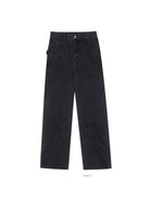 MEDM Washed Wide Leg Jeans in Gray