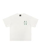 MEDM Oversized Logo Print T Shirt in White