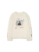 SOD Keanu Graphic Waffle Knit Top in White