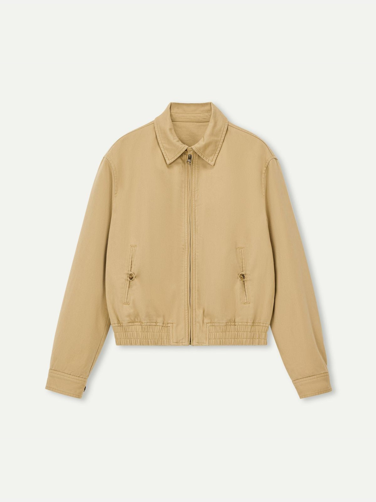 PUKI Washed Cotton Barn Jacket in Khaki