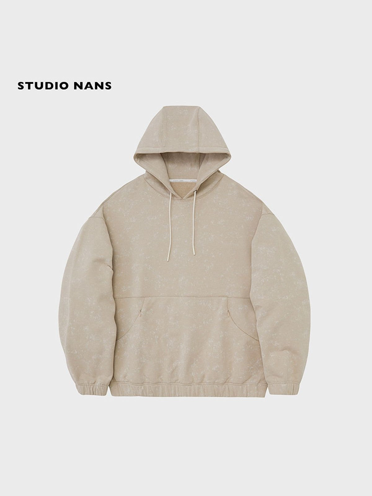 NANS Heavyweight Washed French Terry Hoodie in Beige