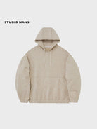 NANS Heavyweight Washed French Terry Hoodie in Beige