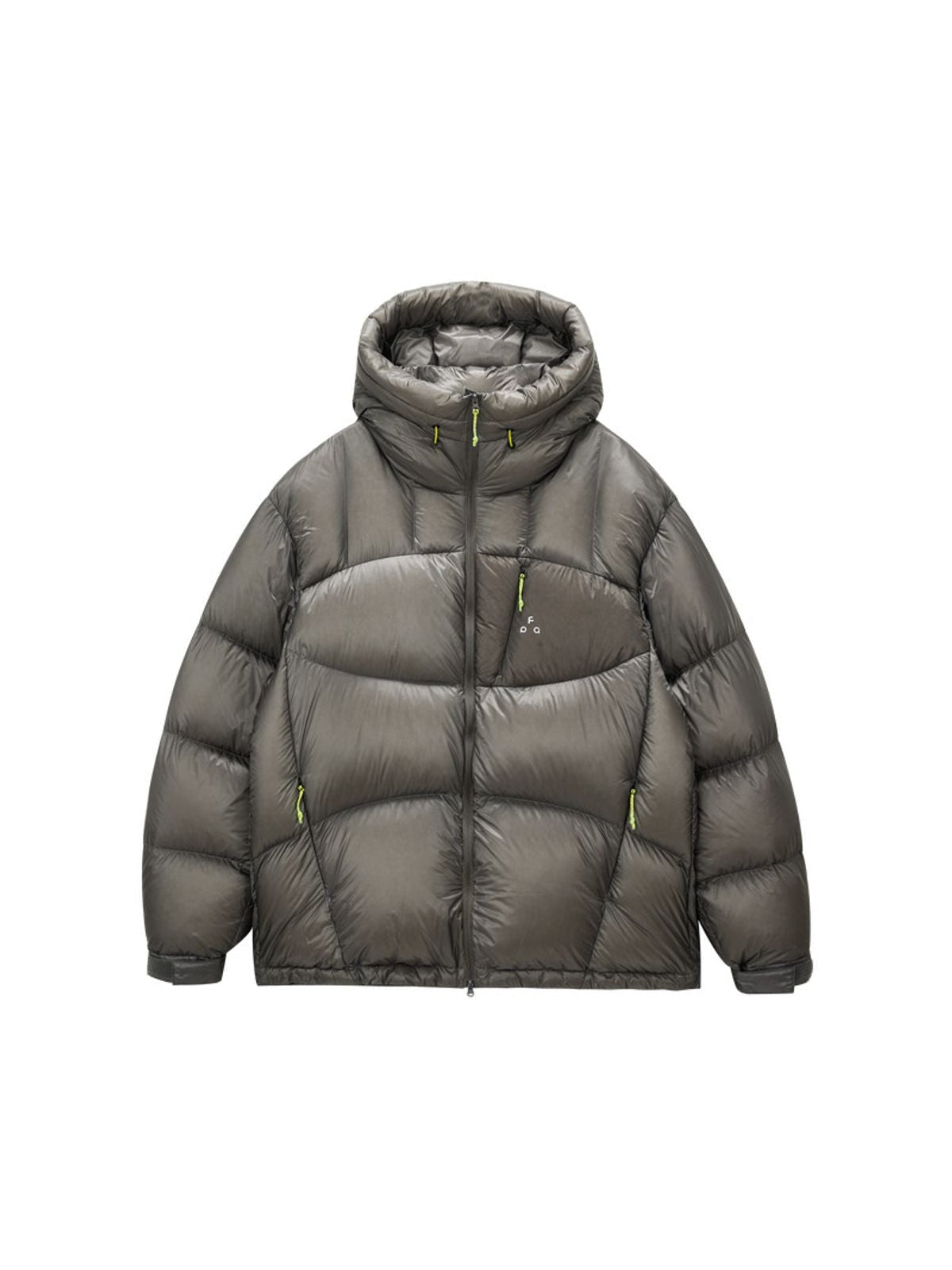 FPA 800FP Contrast Pocket Hooded Puffer in Gray