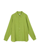 Simple Project Washed Lyocell Shirt in Green
