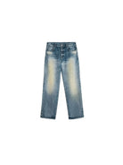 alright then Distressed Low Rise Stacked Jeans in Blue
