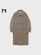 Nans Handmade Double Faced Wool Coat in Beige