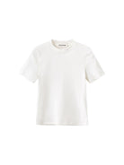 Acsense Studio Brushed Structured Shoulder Tee in White