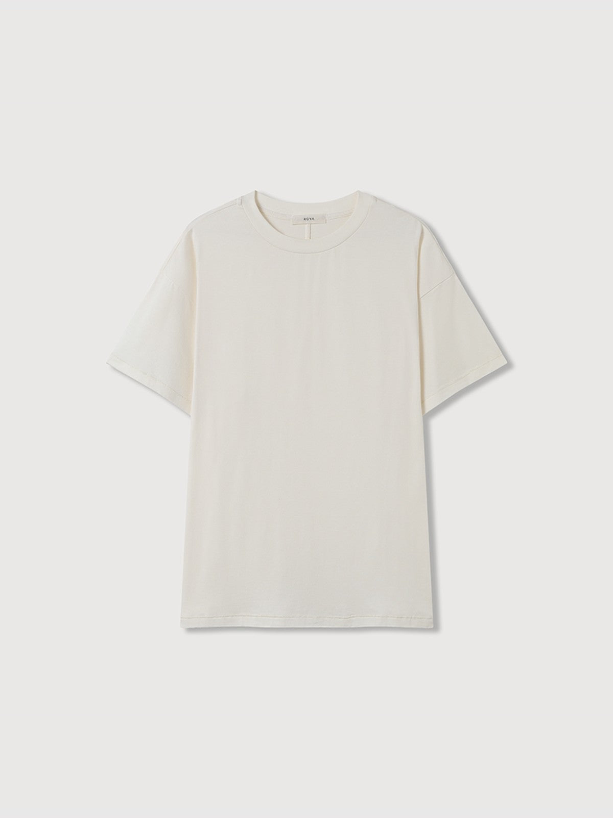 ROYA Center Seam Modal Cotton T Shirt in White