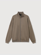 ROYA Liquid Ammonia Pima Cotton Zip Jacket in Beige