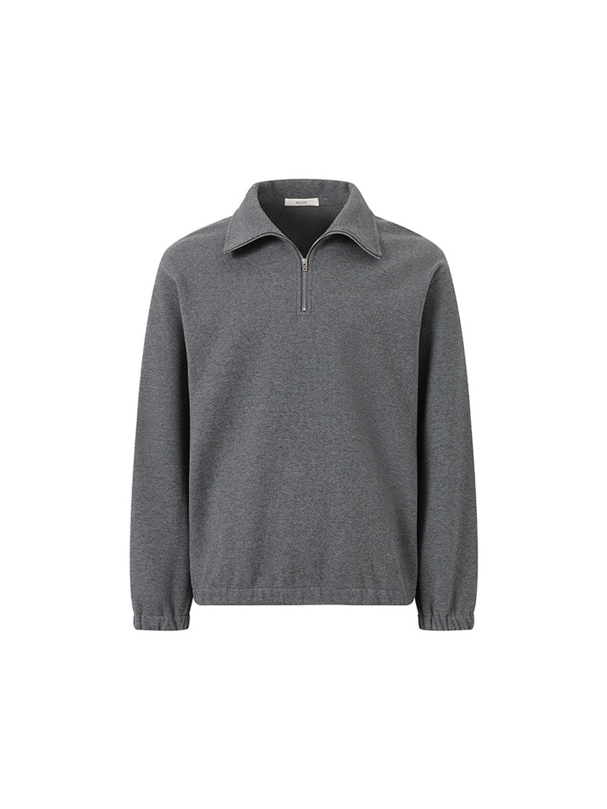 ROYA Japanese Organic Cotton Half Zip in Gray