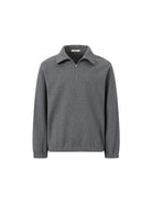 ROYA Japanese Organic Cotton Half Zip in Gray