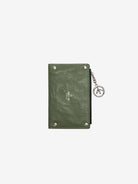 Grotto Vegetable Tanned Sheepskin Card Holder in Olive