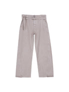 Simple Project Belted Twisted Leg Jeans in Purple