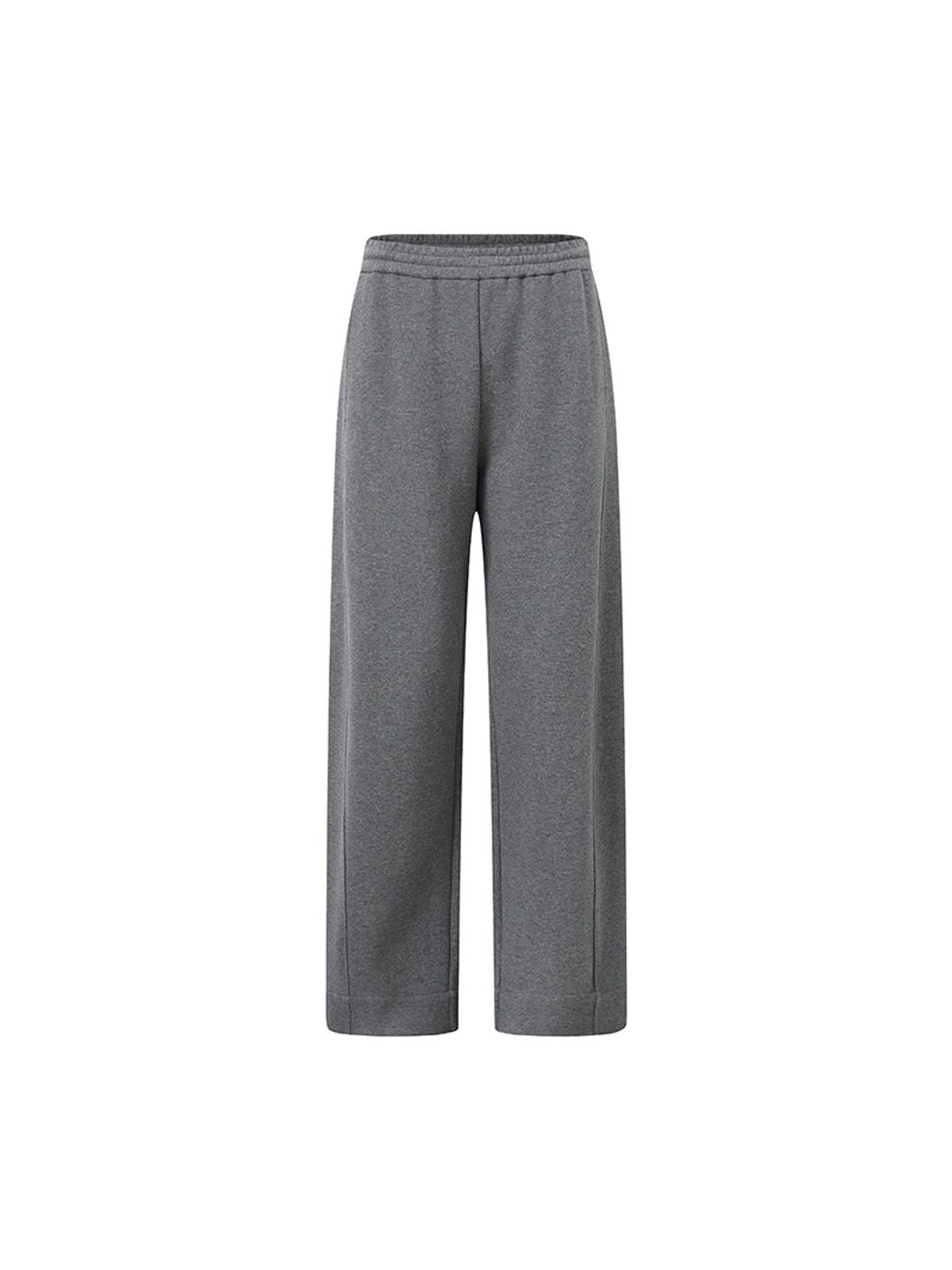 ROYA Double Weave Curved Leg Sweatpants in Gray