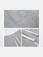 LOSTCTRL Raw Hem Distressed Cotton Shorts in Gray - Detail