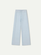 PUKI Lyocell Wide Leg Drawstring Trousers in Sky Blue