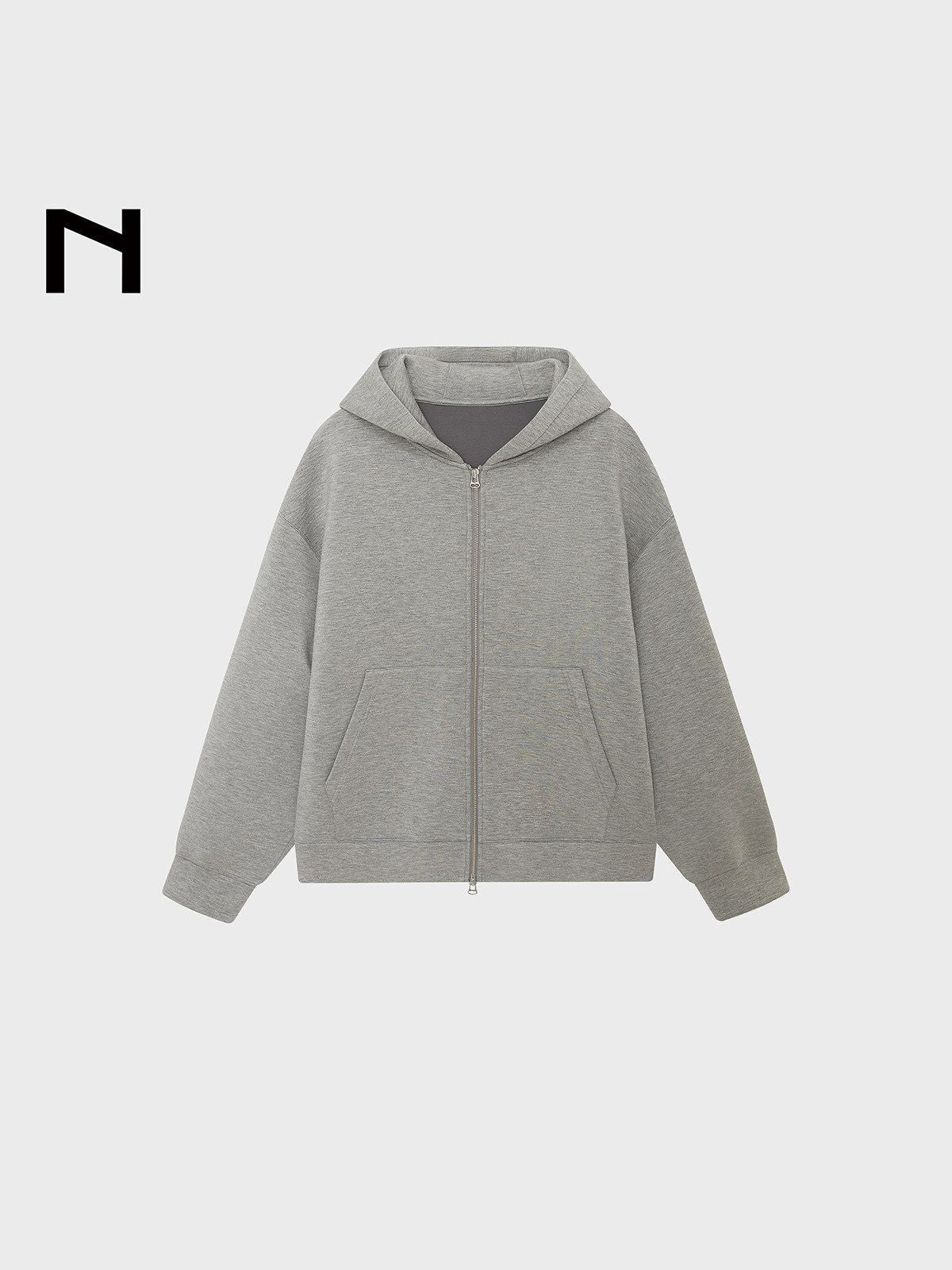 NANS Heavyweight Air Layer Zip Hoodie in Gray