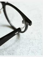 FUTURE UPDATE Retro Oval Optical Frames in Black - Detail