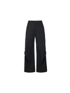 FPA Soft Shell Wide Leg Tech Pants in Black