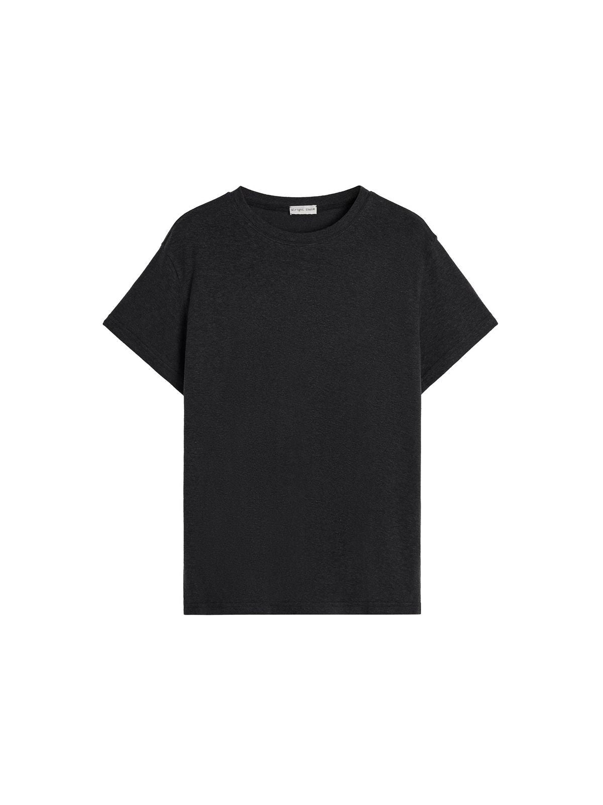 Alright then Textured Hemp Blend T Shirt in Black