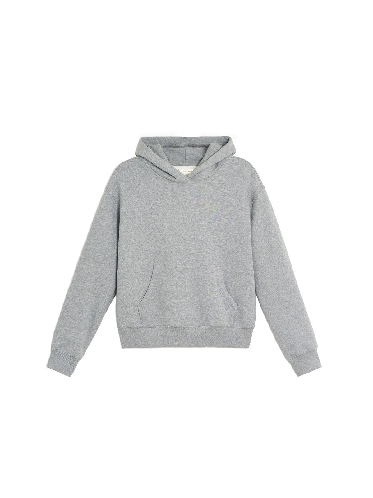 Alright Then 100 Cotton Brushed Fleece Hoodie in Gray