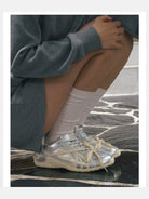 OLDORDER Silver Turbo Lite GAT Sneakers in Silver - On Model