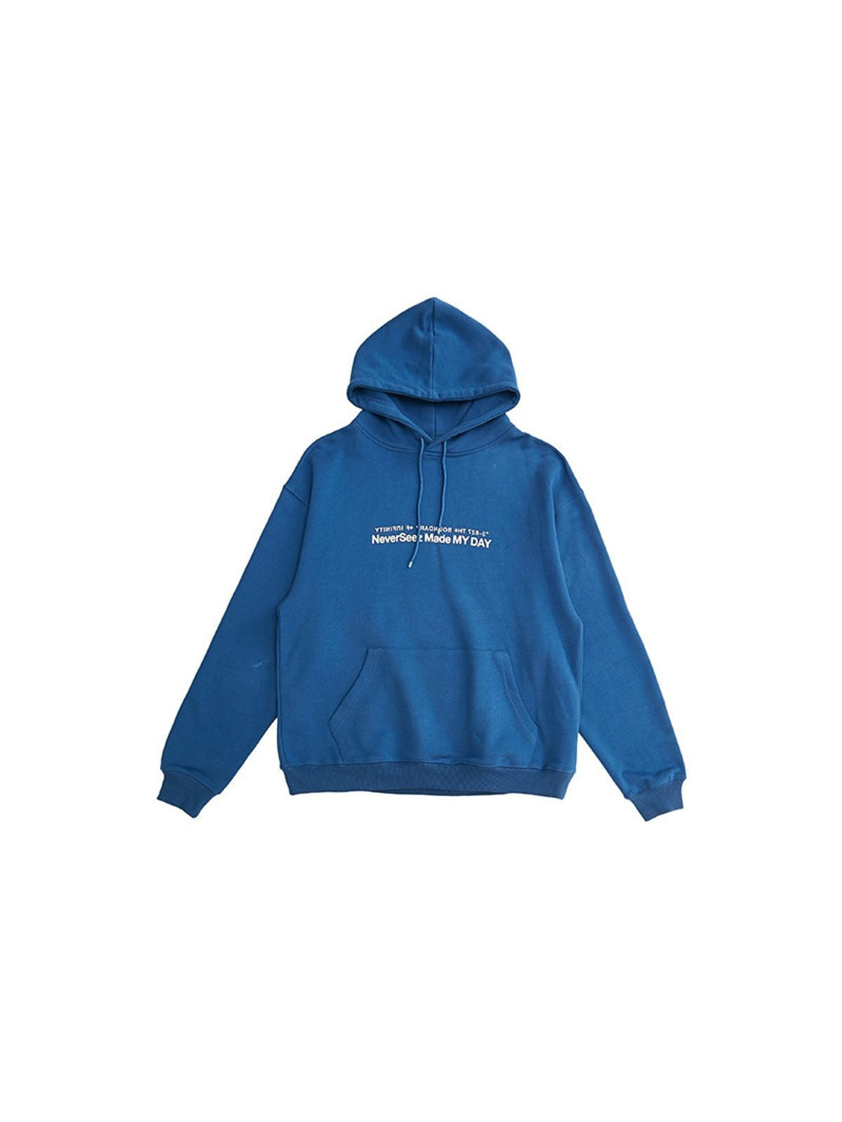 NeverSeez Anniversary Logo Print Hoodie in Blue
