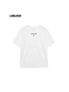 SHUSHUTONG Logo Heart Cotton T Shirt in White
