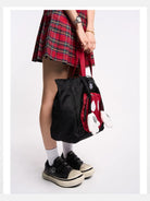 OLDORDER Mickey Mouse Chunky Platform Sneakers in Black - On Female Model