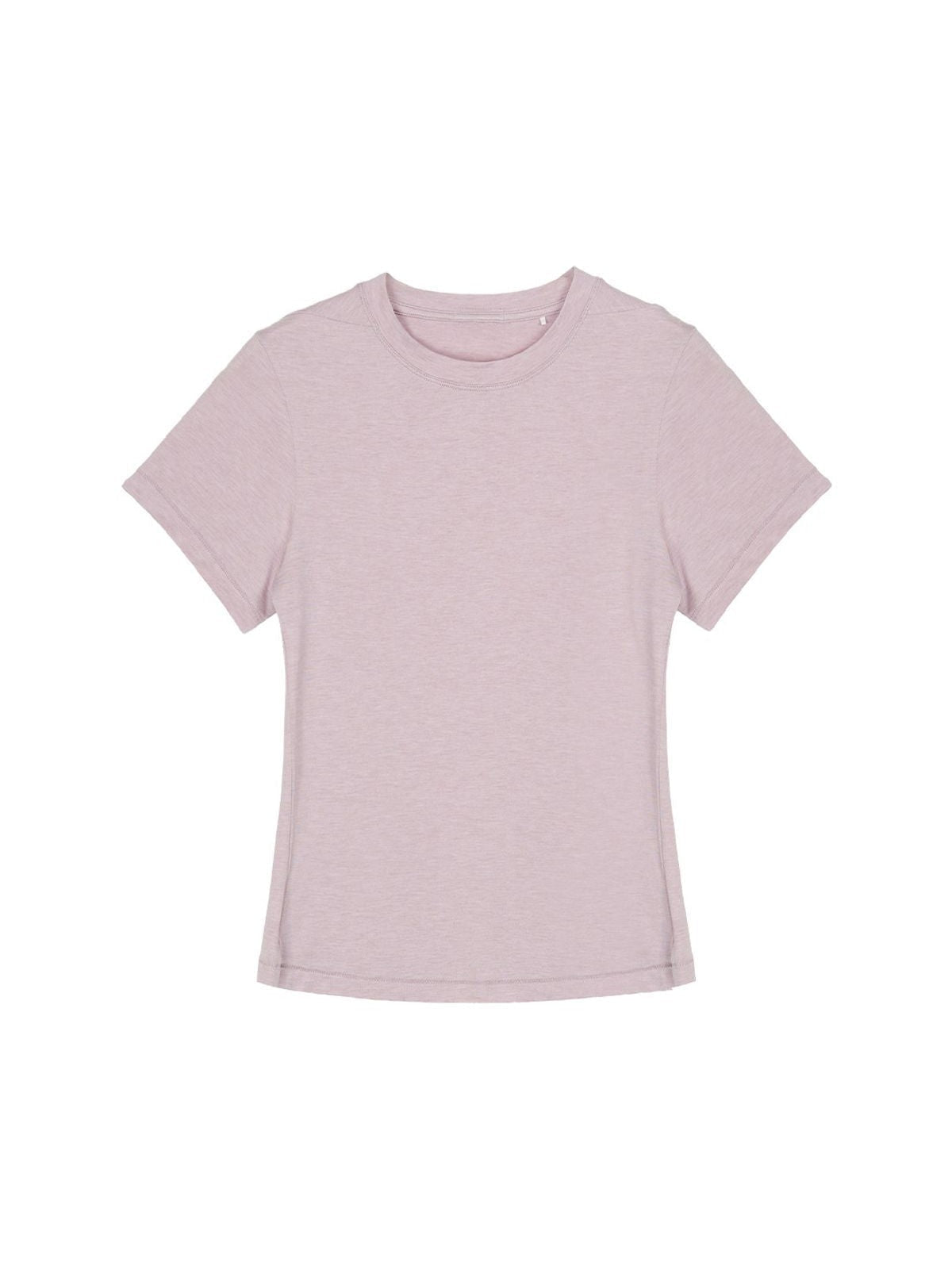 Simple Project Merino Wool Blend Crewneck T Shirt in Pink