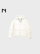 NANS Glossy Hooded Down Puffer in White