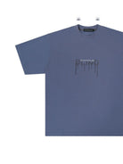 BLINDNOPLAN Cooling Fabric Paste Print T Shirt in Navy Blue