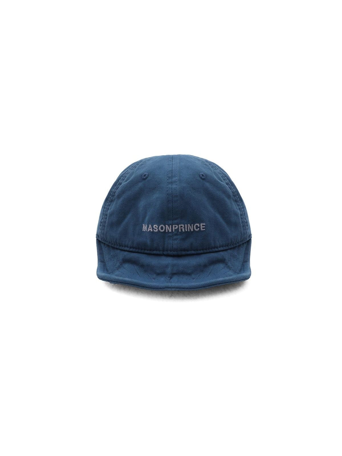 MasonPrince Twisted Flat Top Cotton Cap in Navy Blue