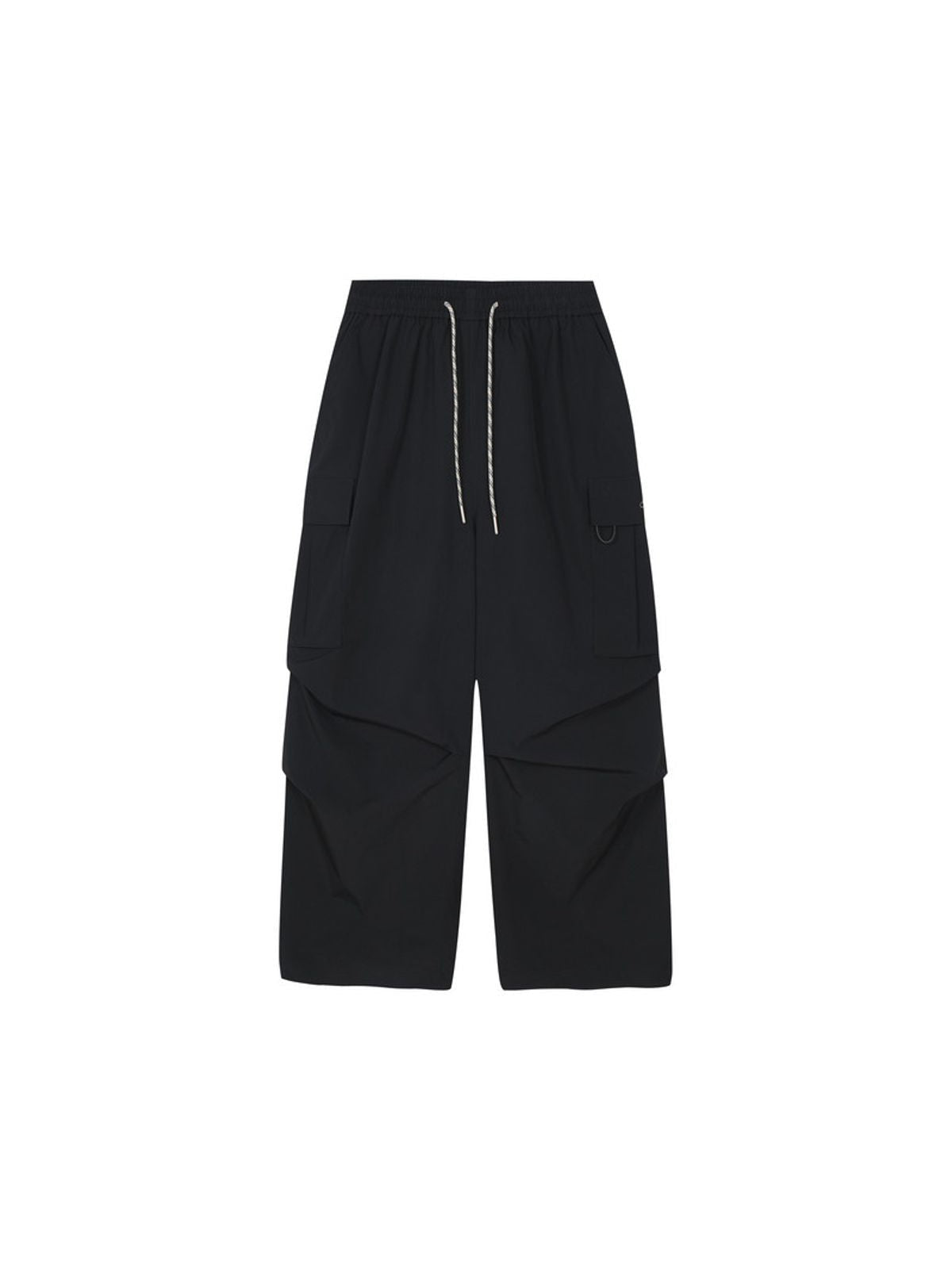 MEDM Multi Pocket Parachute Cargo Pants in Black