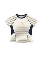FPA Striped Contrast Panel Tee in Cream