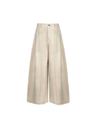 Amee Low Rise Curved Wide Leg Jeans in White