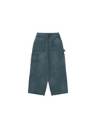 MasonPrince Distressed Wide Leg Cargo Pants in Teal