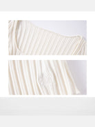 ARISEISM Wide Ribbed Square Neck Top in White