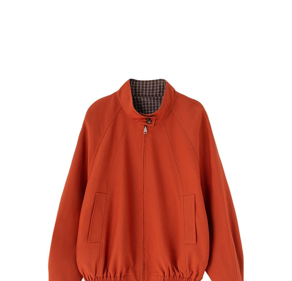 ACSENSE STUDIO Reversible Stand Collar Jacket in Orange