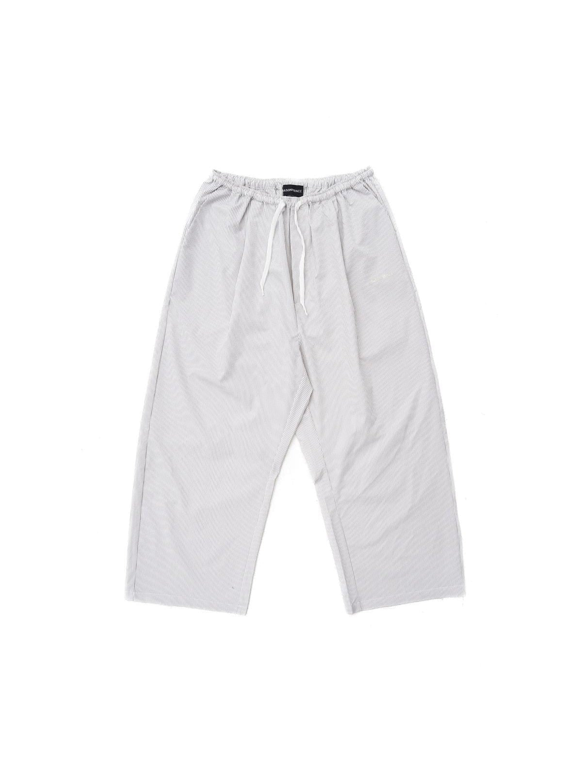 MasonPrince Salt Shrink Striped Lounge Pants in White